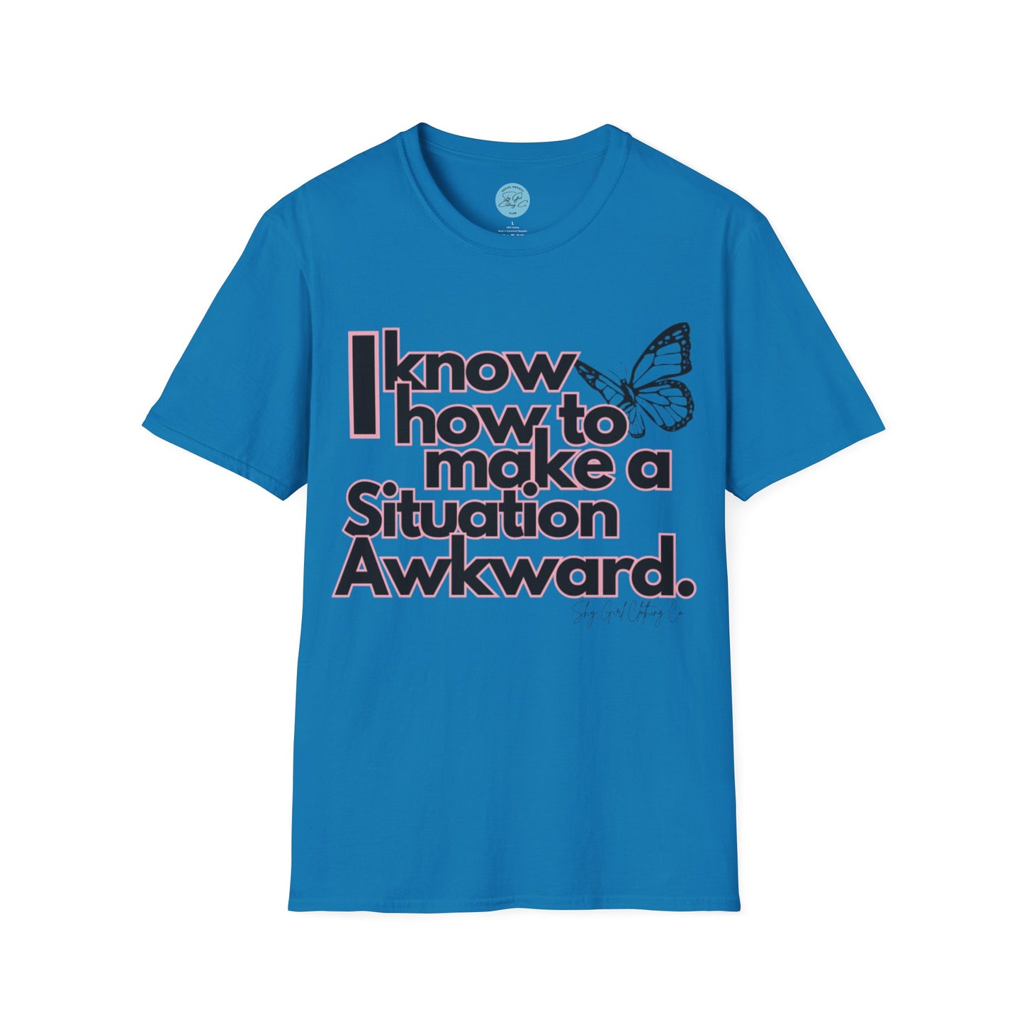 Awkward Situation Unisex Softstyle T-Shirt- Butterfly