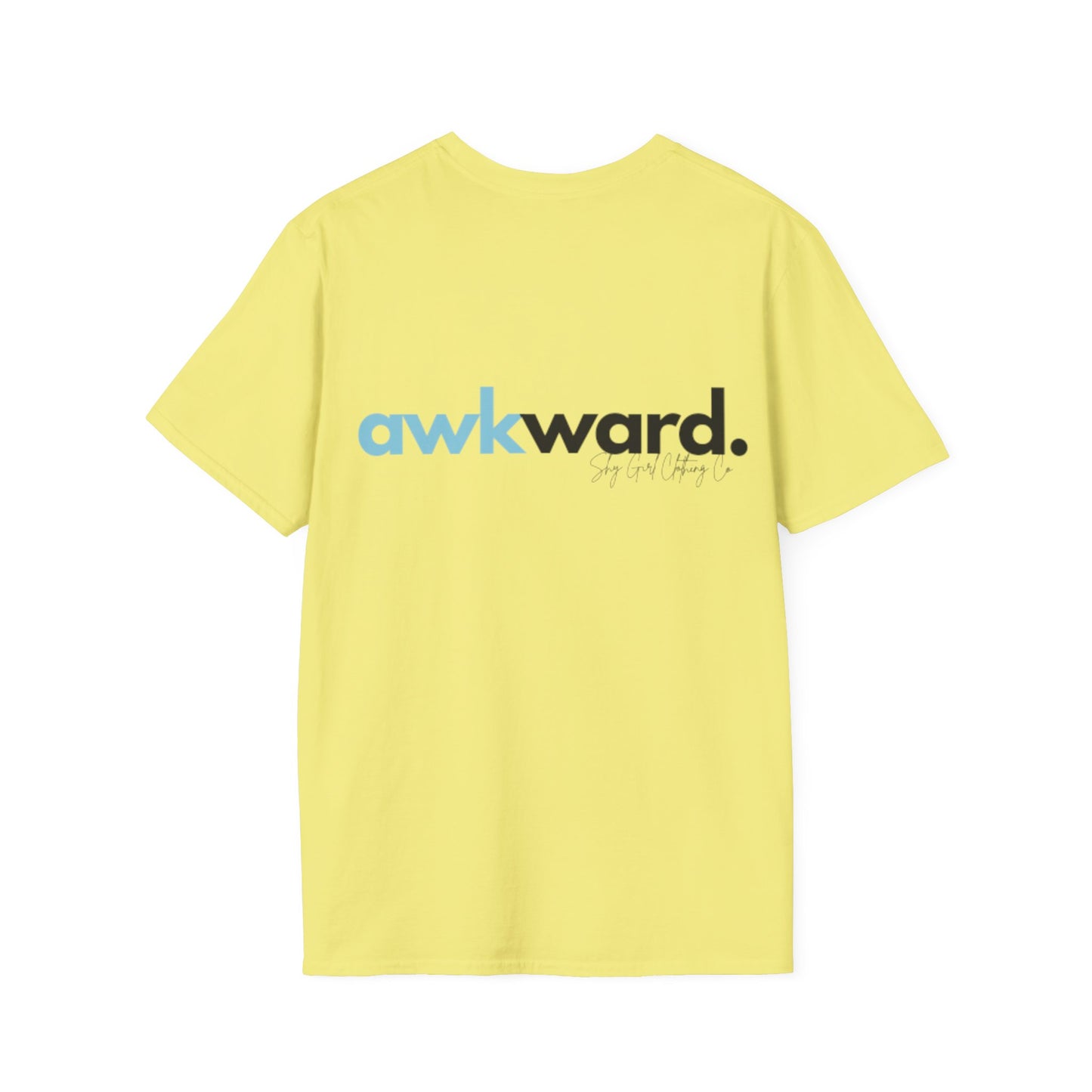 Awkward Unisex Softstyle T-Shirt- Logo Back