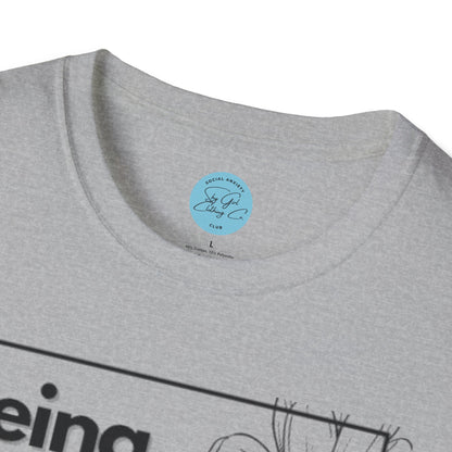 Being Socially Awkward is my Super Power Unisex Softstyle T-Shirt- Boxed Floral