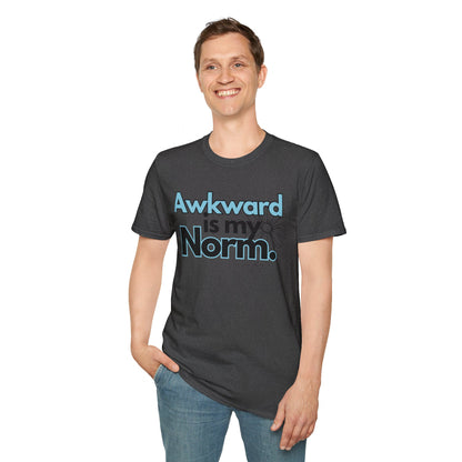 Awkward is my Norm Blue Unisex Softstyle T-Shirt- Floral