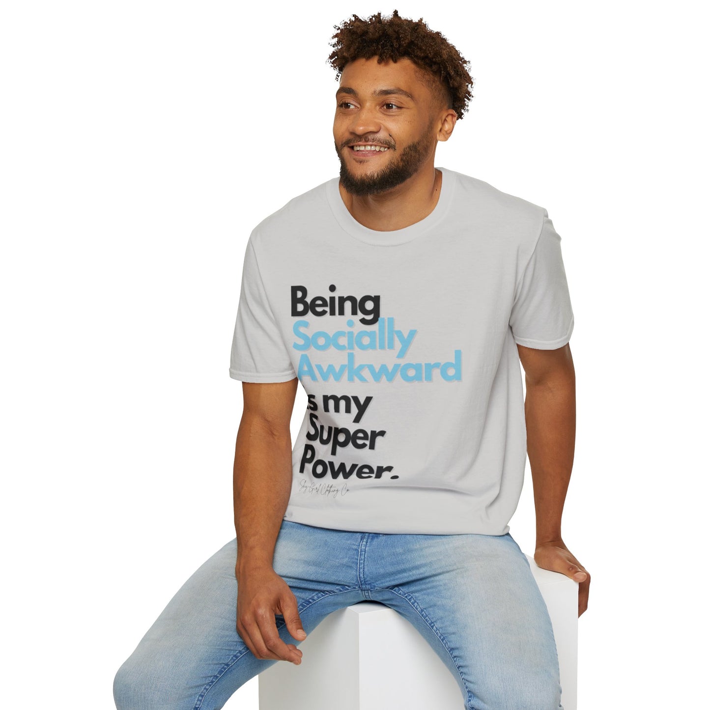 Being Socially Awkward is my Super Power Unisex Softstyle T-Shirt- Standard