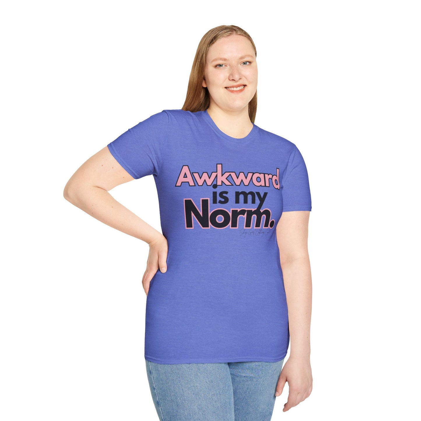 Awkward is my Norm Unisex Softstyle T-Shirt- Floral