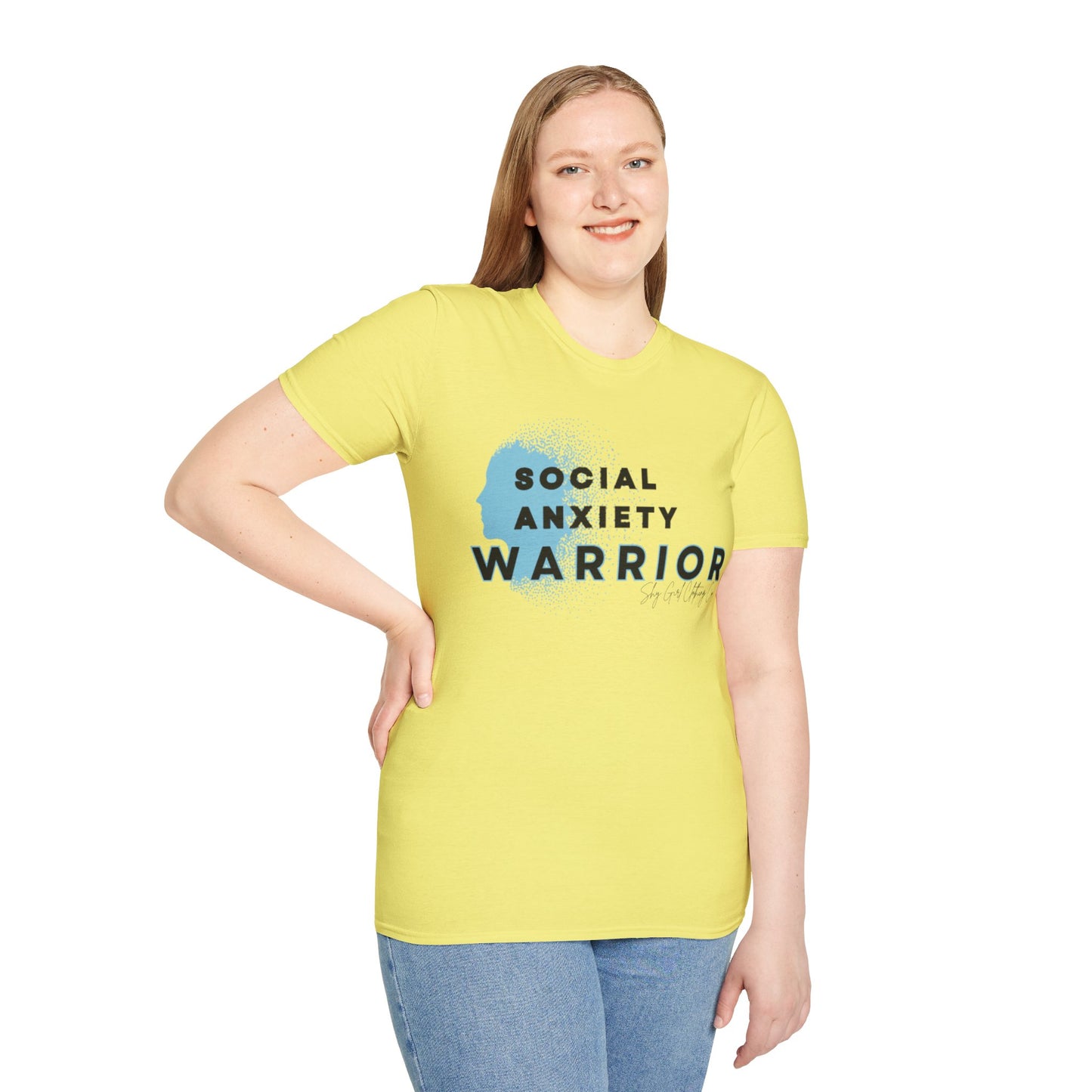 Social Anxiety Warrior Unisex Softstyle T-Shirt- Standard Logo