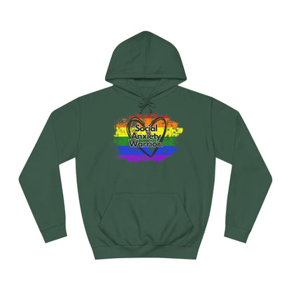 Rainbow Front Unisex College Hoodie