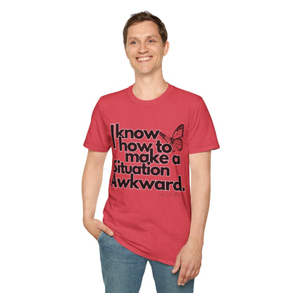 Awkward Situation Unisex Softstyle T-Shirt- Butterfly