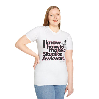 Awkward Situation Unisex Softstyle T-Shirt- Butterfly