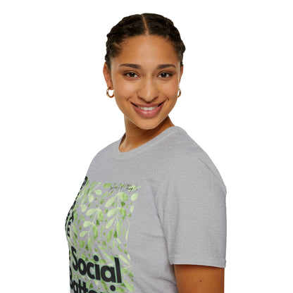 Recharging my Social Batteries Unisex Softstyle T-Shirt- Floral
