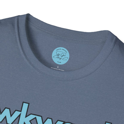 Awkward is my Norm Blue Unisex Softstyle T-Shirt- Floral