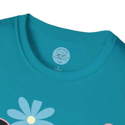 Social Anxiety Club Unisex Softstyle T-Shirt- Floral
