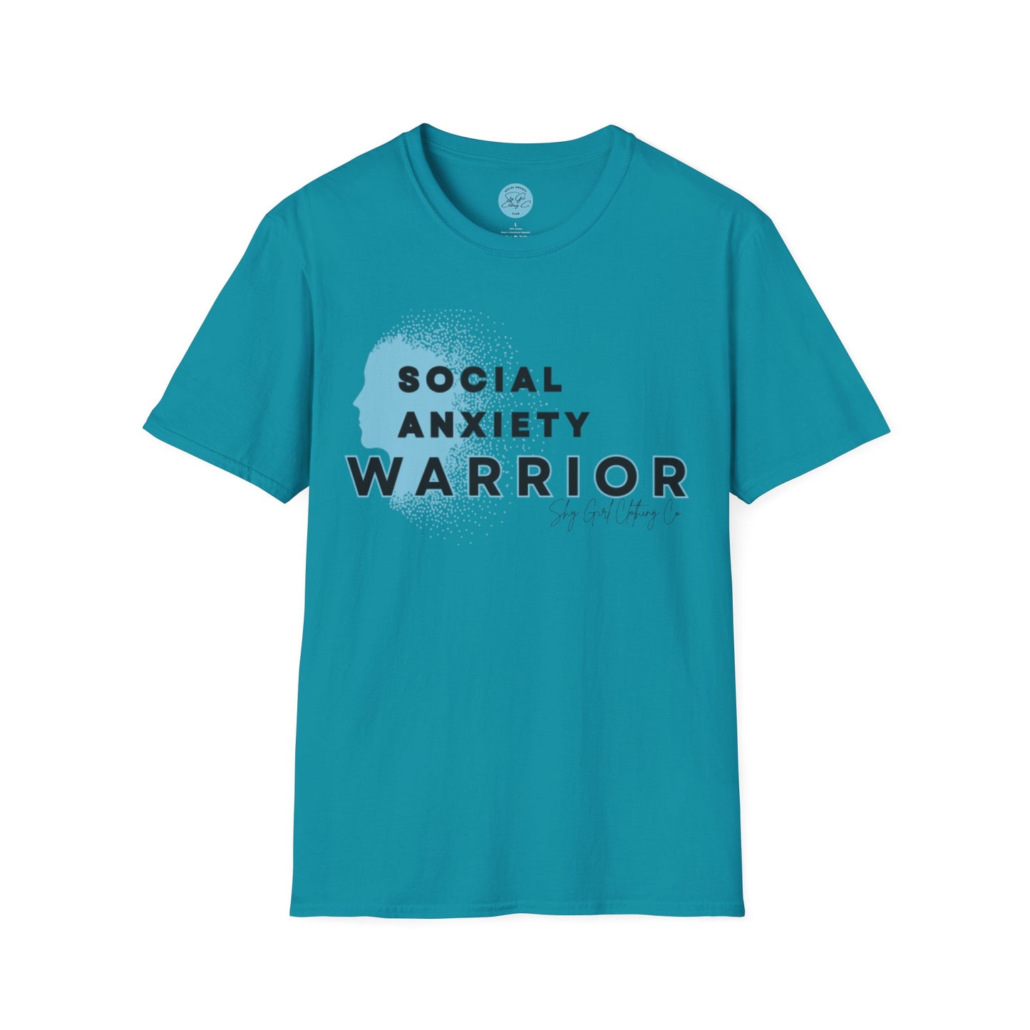 Social Anxiety Warrior Unisex Softstyle T-Shirt- Standard Logo