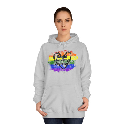 Rainbow Front Unisex College Hoodie