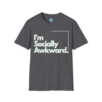 I'm Socially Awkward Unisex Softstyle T-Shirt-Logo White