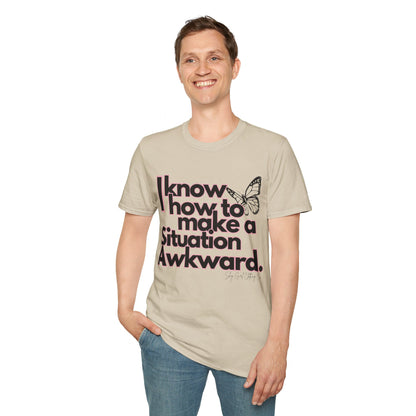 Awkward Situation Unisex Softstyle T-Shirt- Butterfly