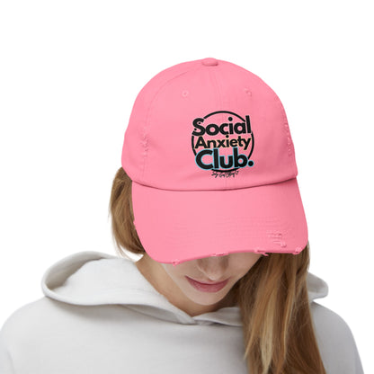 Social Anxiety Club Unisex Distressed Hat