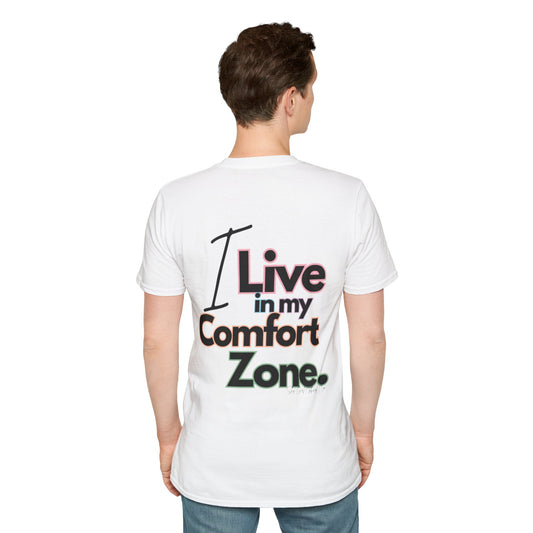 Comfort Zone Unisex Softstyle T-Shirt- Standard Colour Logo Back