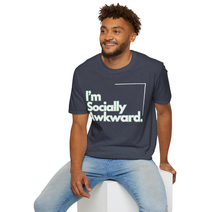 I'm Socially Awkward Unisex Softstyle T-Shirt-Logo White
