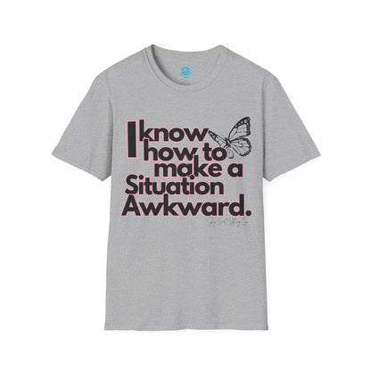 Awkward Situation Unisex Softstyle T-Shirt- Butterfly