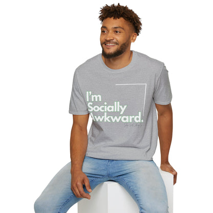 I'm Socially Awkward Unisex Softstyle T-Shirt-Logo White