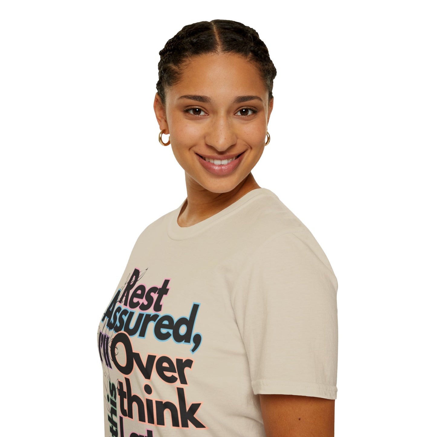 Rest Assured Unisex Softstyle T-Shirt- Colourful Floral Front