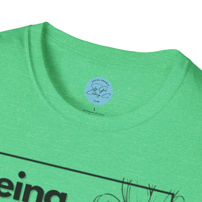 Being Socially Awkward is my Super Power Unisex Softstyle T-Shirt- Boxed Floral