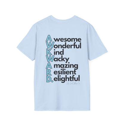 A.W.K.W.A.R.D. Unisex Softstyle T-Shirt- Standard Logo Back