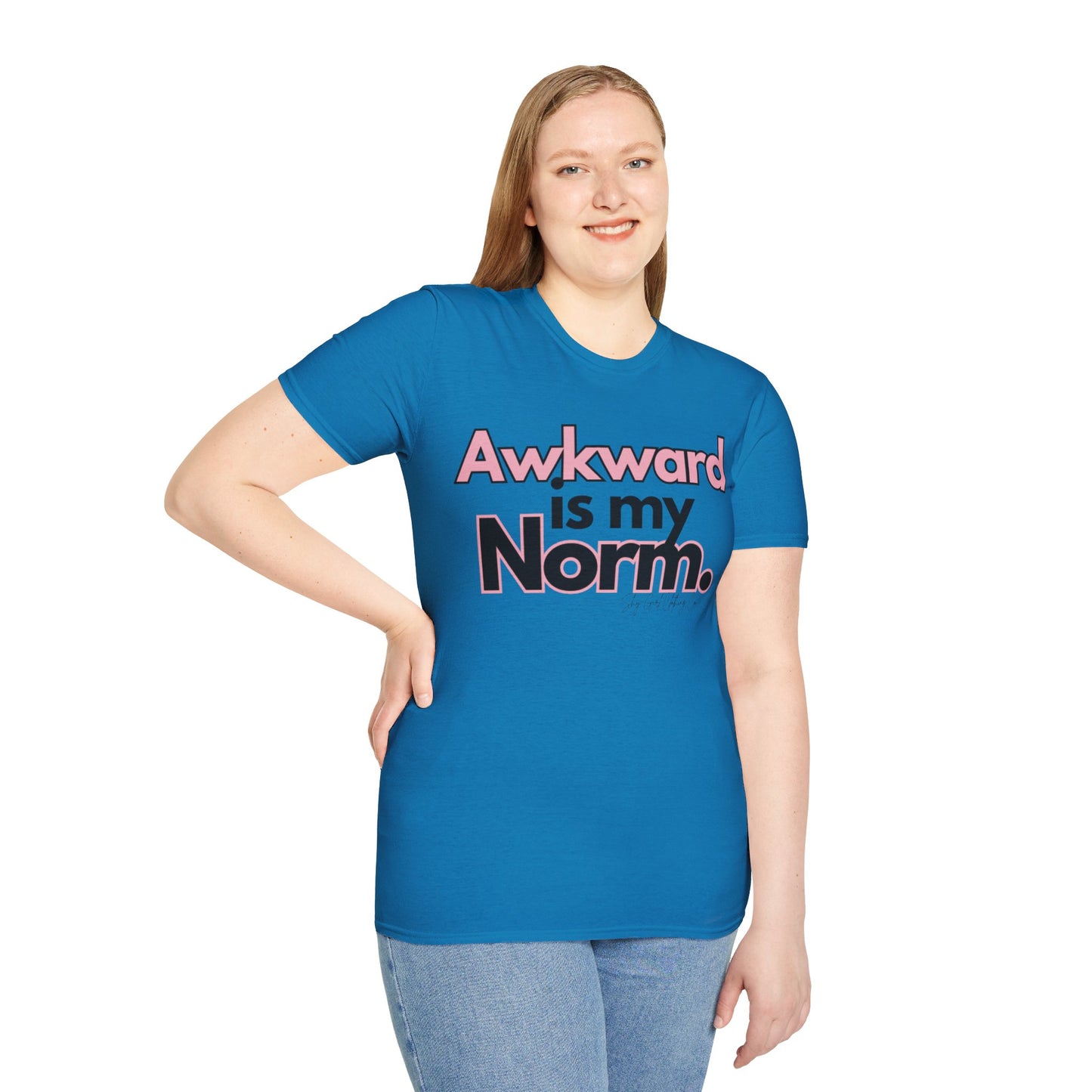 Awkward is my Norm Unisex Softstyle T-Shirt- Floral