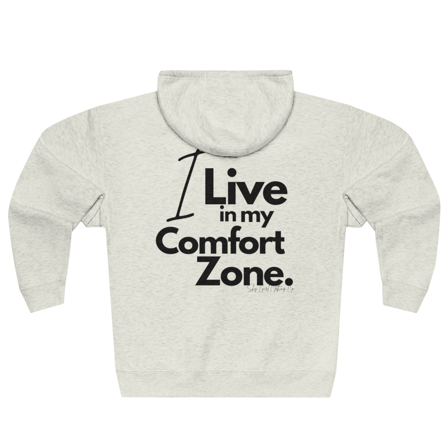 Comfort Zone Unisex Zip Hoodie- Standard Logo Back