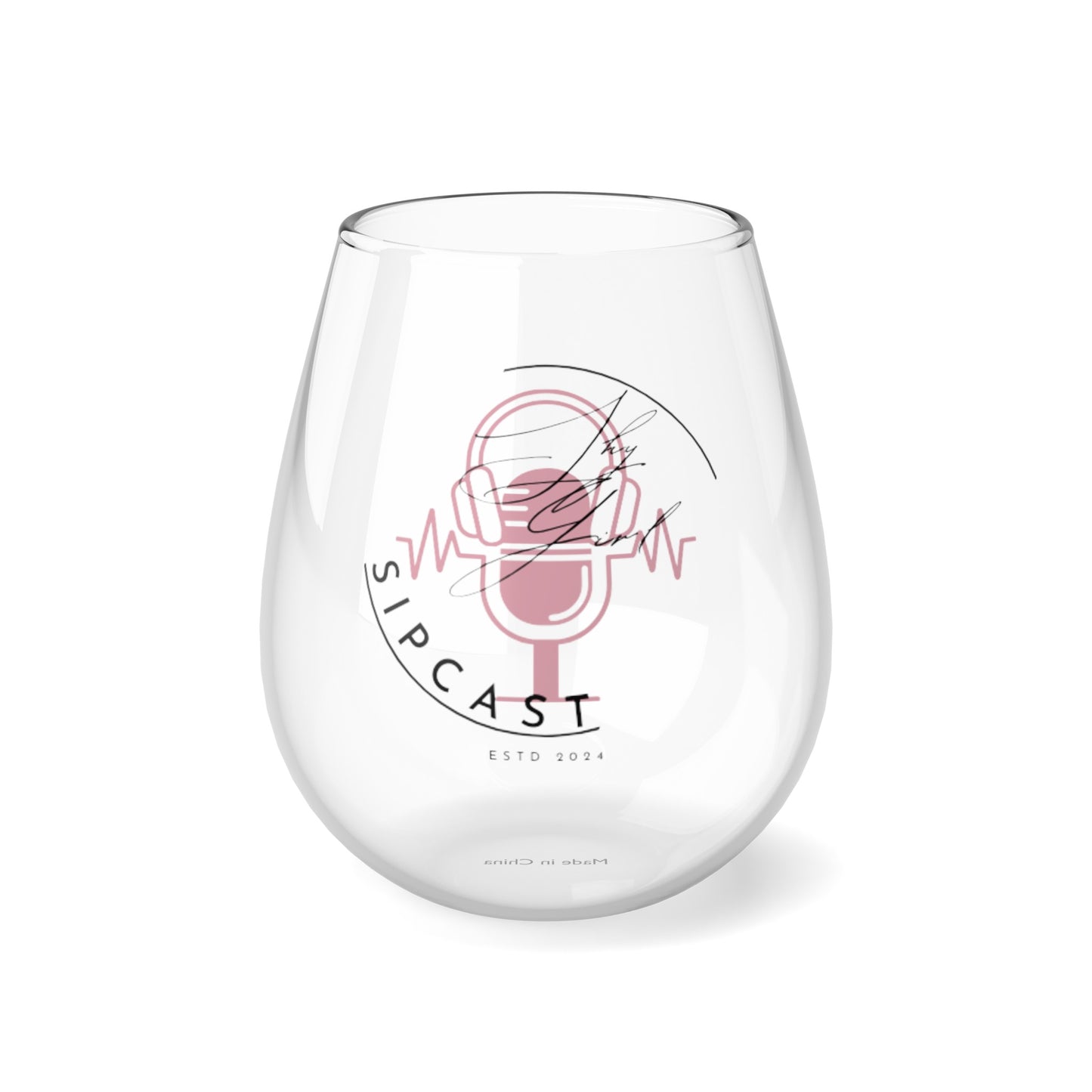 Shy Girl Sipcast Stemless Wine Glass, 11.75oz