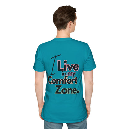 Comfort Zone Unisex Softstyle T-Shirt- Standard Colour Logo Back