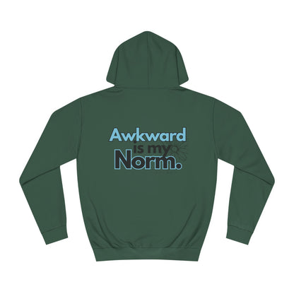 Awkward is my Norm Unisex College Hoodie- Floral Back