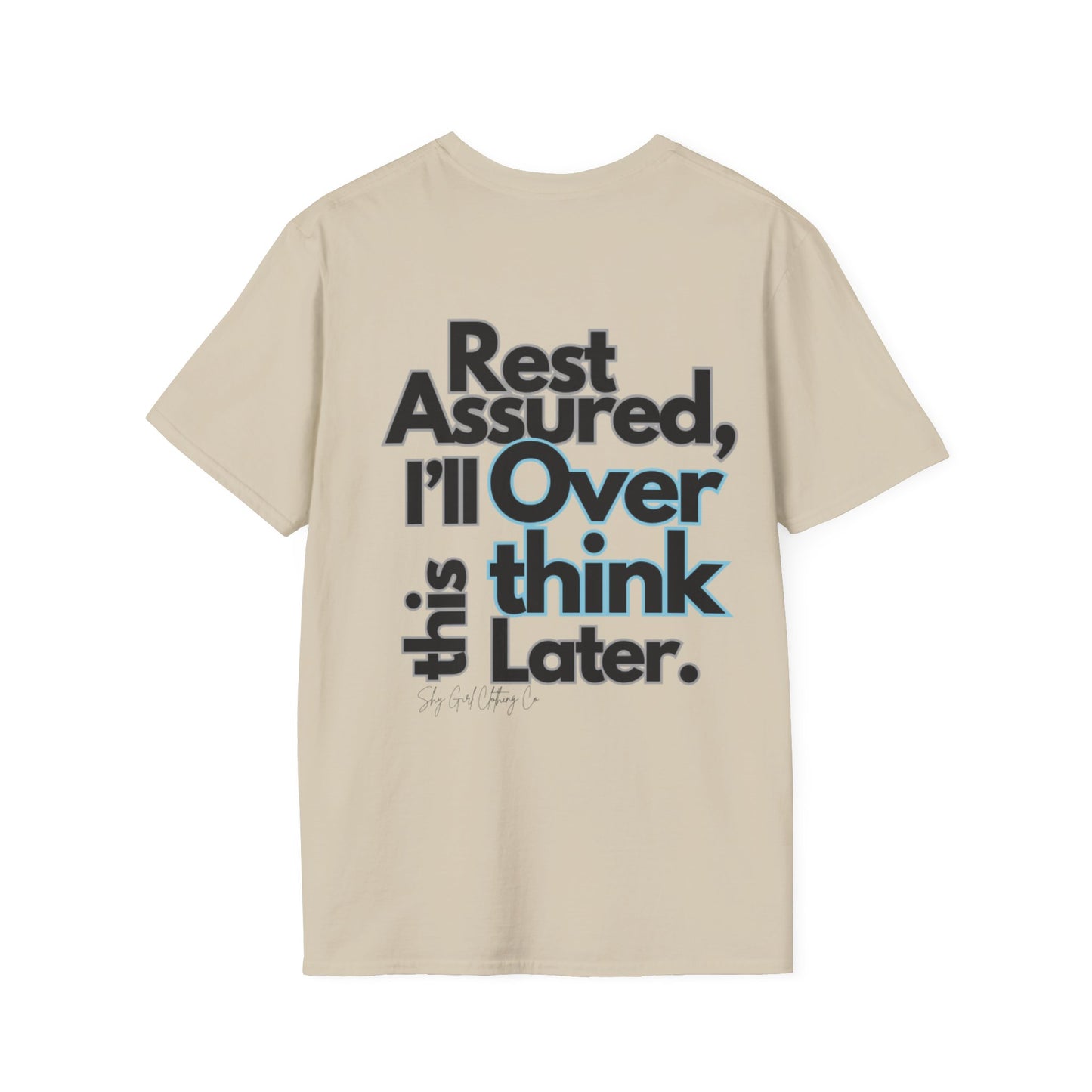 Rest Assured Unisex Softstyle T-Shirt- Standard Back