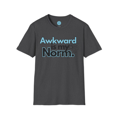 Awkward is my Norm Blue Unisex Softstyle T-Shirt- Floral