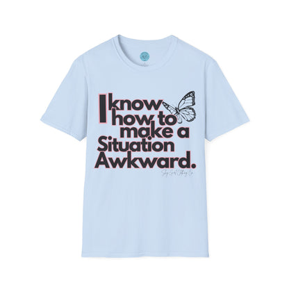 Awkward Situation Unisex Softstyle T-Shirt- Butterfly