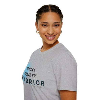 Social Anxiety Warrior Unisex Softstyle T-Shirt- Standard Logo