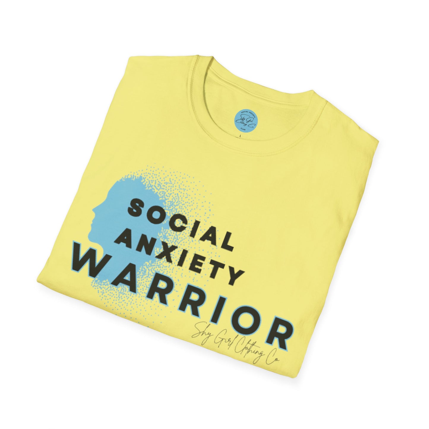 Social Anxiety Warrior Unisex Softstyle T-Shirt- Standard Logo