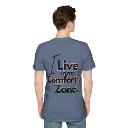 Comfort Zone Unisex Softstyle T-Shirt- Standard Colour Logo Back