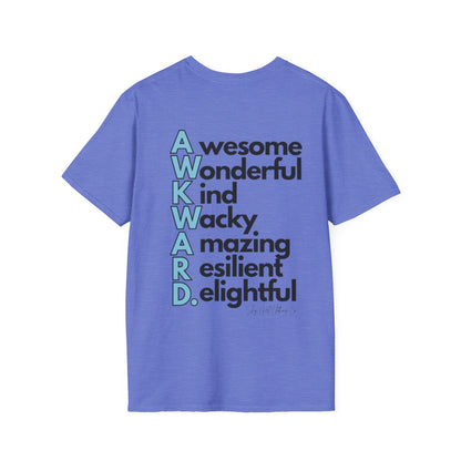 A.W.K.W.A.R.D. Unisex Softstyle T-Shirt- Standard Logo Back