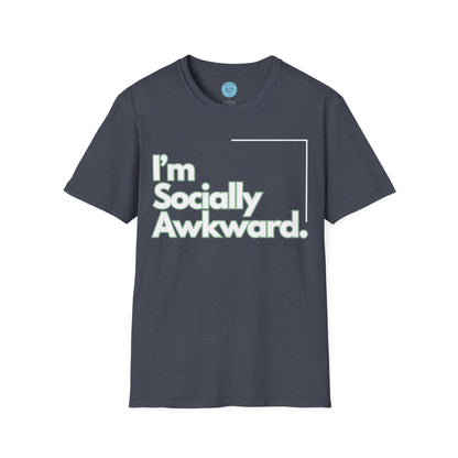 I'm Socially Awkward Unisex Softstyle T-Shirt-Logo White