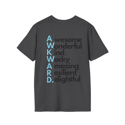 A.W.K.W.A.R.D. Unisex Softstyle T-Shirt- Standard Logo Back
