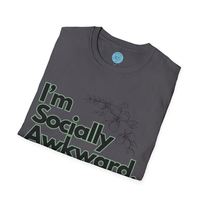 I'm Socially Awkward Unisex Softstyle T-Shirt- Floral