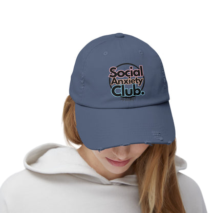 Social Anxiety Club Unisex Distressed Hat