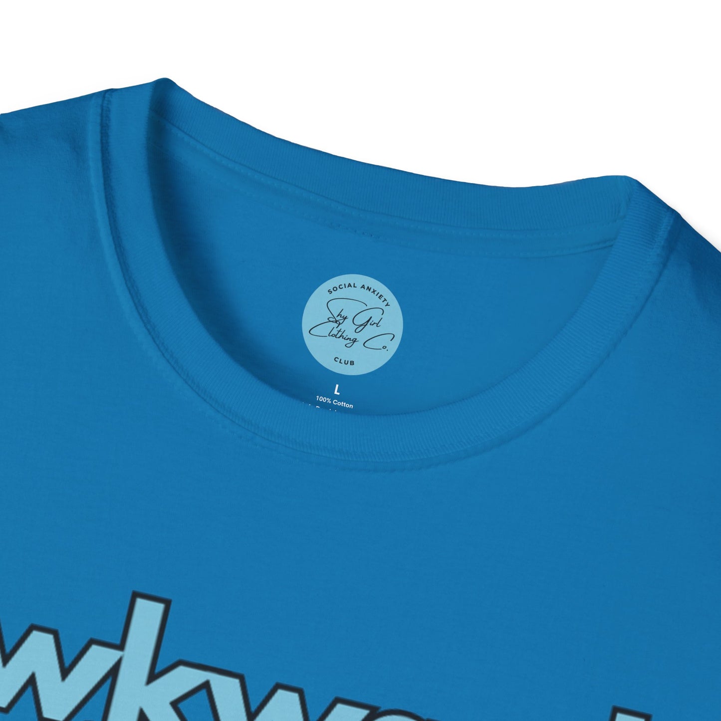 Awkward is my Norm Blue Unisex Softstyle T-Shirt- Floral