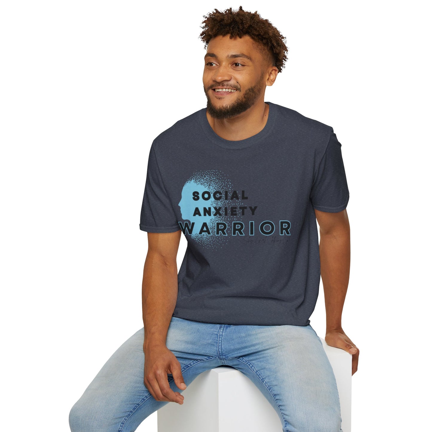 Social Anxiety Warrior Unisex Softstyle T-Shirt- Standard Logo