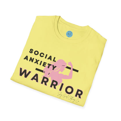 Social Anxiety Warrior Unisex Softstyle T-Shirt- Standard Girl Power