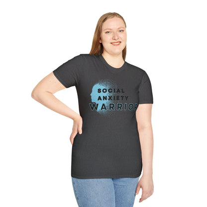 Social Anxiety Warrior Unisex Softstyle T-Shirt- Standard Logo