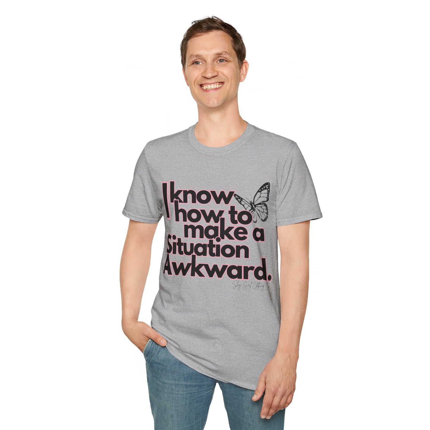 Awkward Situation Unisex Softstyle T-Shirt- Butterfly