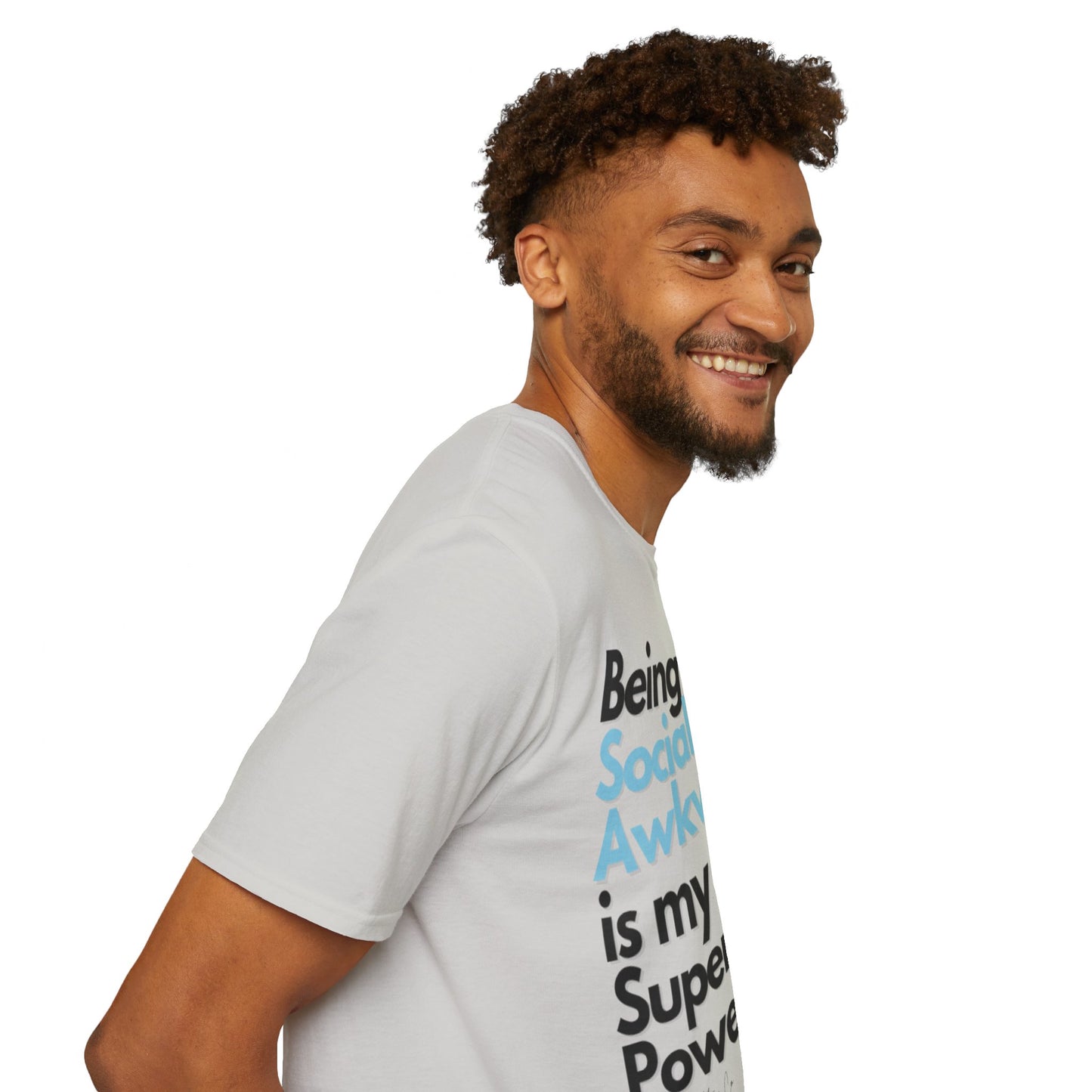 Being Socially Awkward is my Super Power Unisex Softstyle T-Shirt- Standard