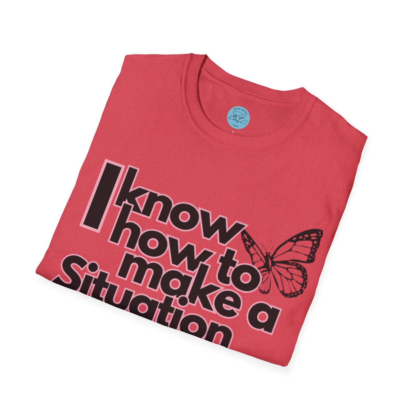 Awkward Situation Unisex Softstyle T-Shirt- Butterfly