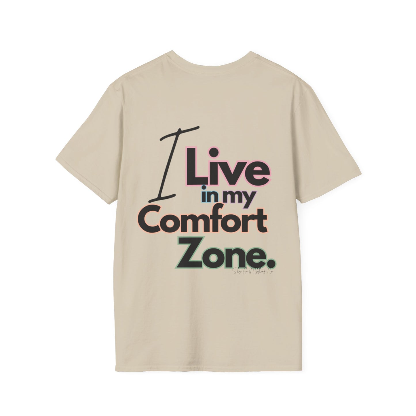 Comfort Zone Unisex Softstyle T-Shirt- Standard Colour Logo Back