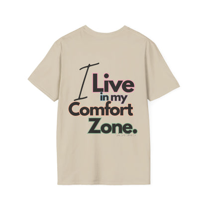 Comfort Zone Unisex Softstyle T-Shirt- Standard Colour Logo Back
